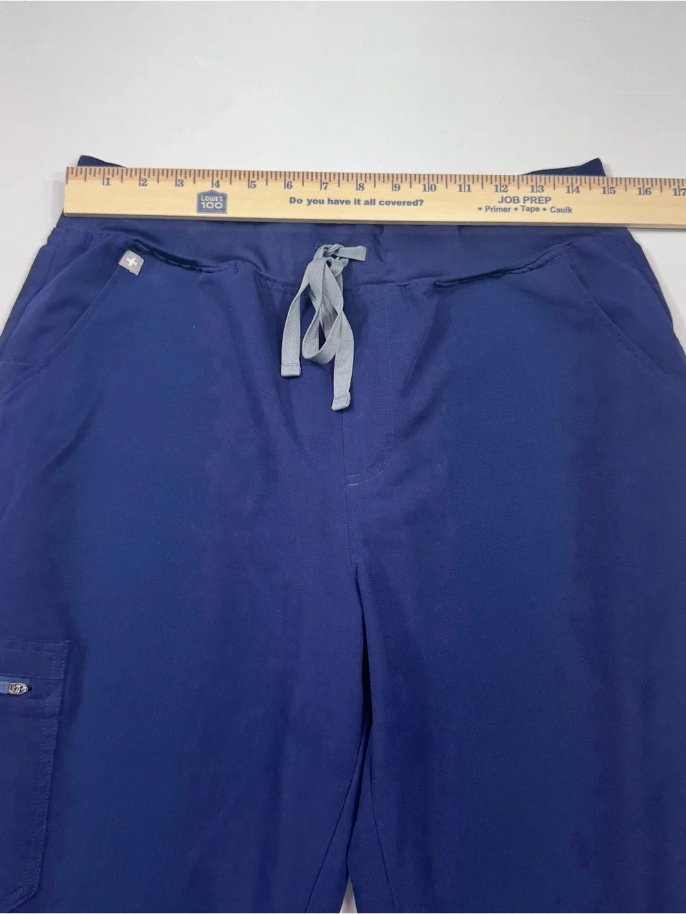 FIGS Scrubs, Zamora Jogger Scrub Pants, Navy Blue, Tapered Ankle Cuffs, Sz. L/P